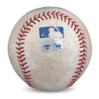Mike Trout Game Used Baseball (Hit for Double vs. LAA, June 1, 2013) (MLB Authenticated)